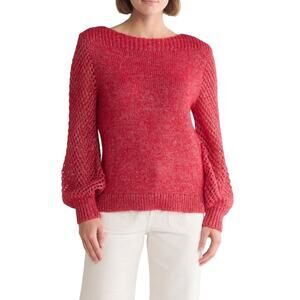Tommy Bahama Shimmer Balloon Sleeve Sweater Red Size XL